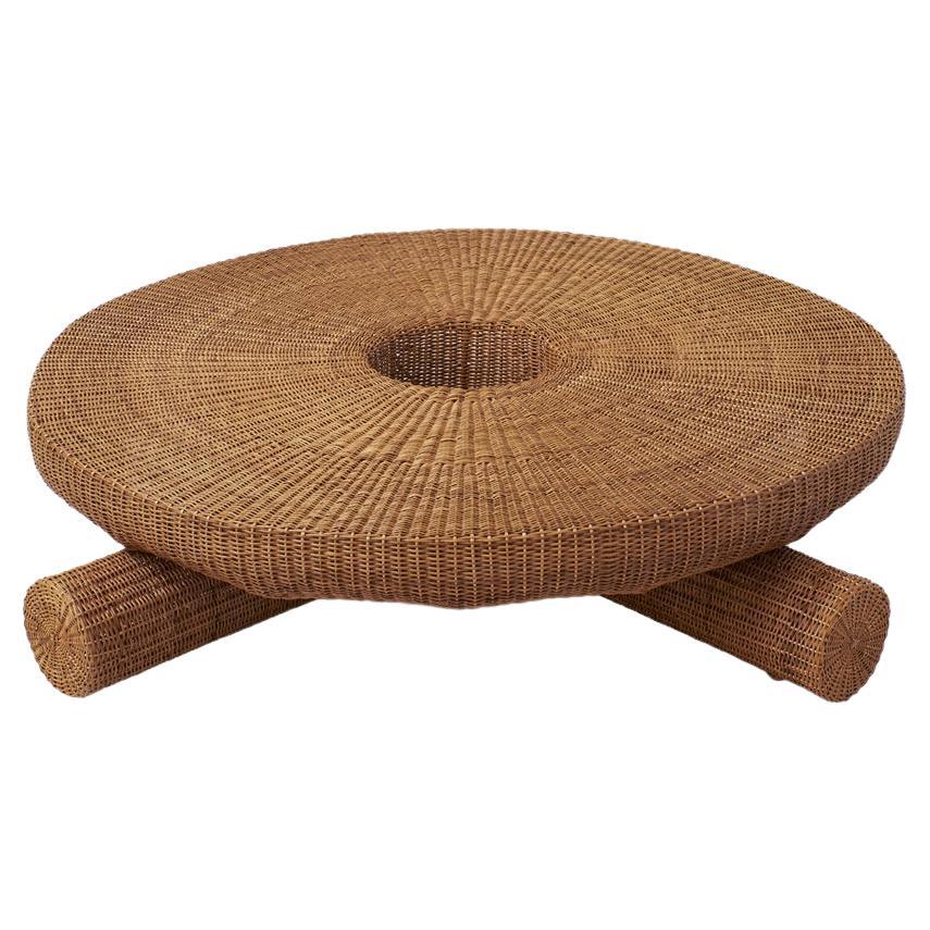 Fango Coffee Table, Sustainable Natural Yaré Fiber  For Sale