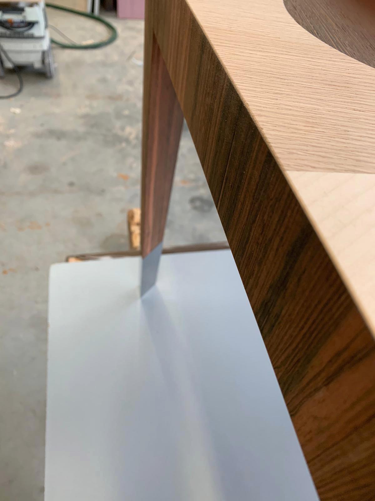 Contemporary Coffee Table Marzia Boaglio Living Room Coffee Table Walnut Wood Brown For Sale 4