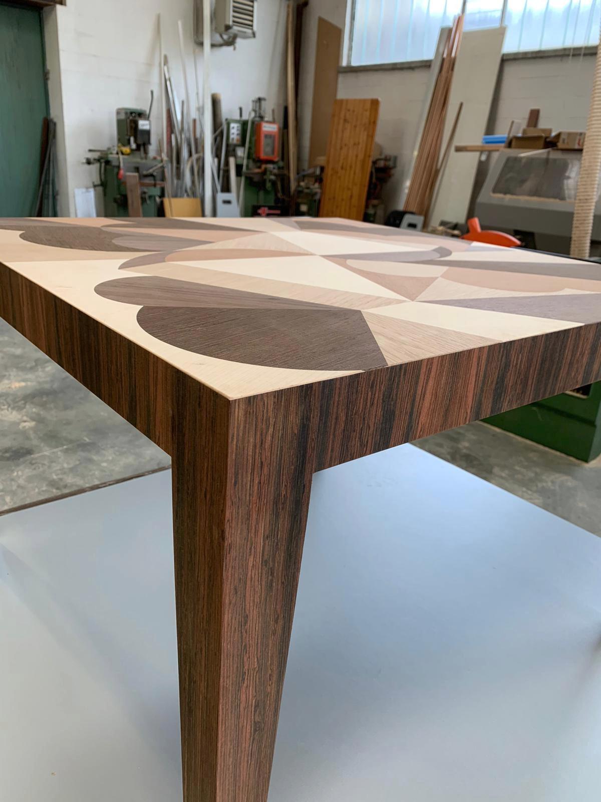 Contemporary Coffee Table Marzia Boaglio Living Room Coffee Table Walnut Wood Brown For Sale 7