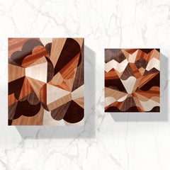 Zeitgenössischer Couchtisch Marzia Boaglio Couchtisch Walnussholz Braun