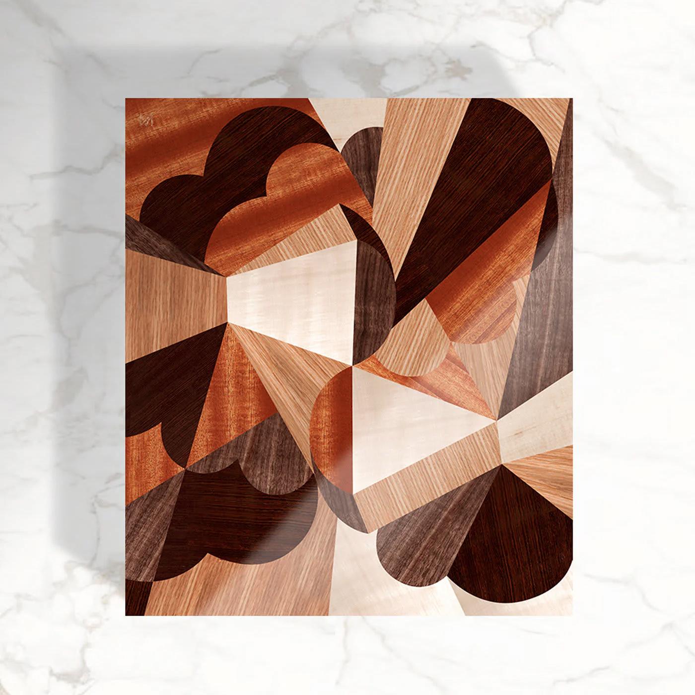 Futurist Contemporary Coffee Table Marzia Boaglio Living Room Coffee Table Walnut Wood Brown For Sale