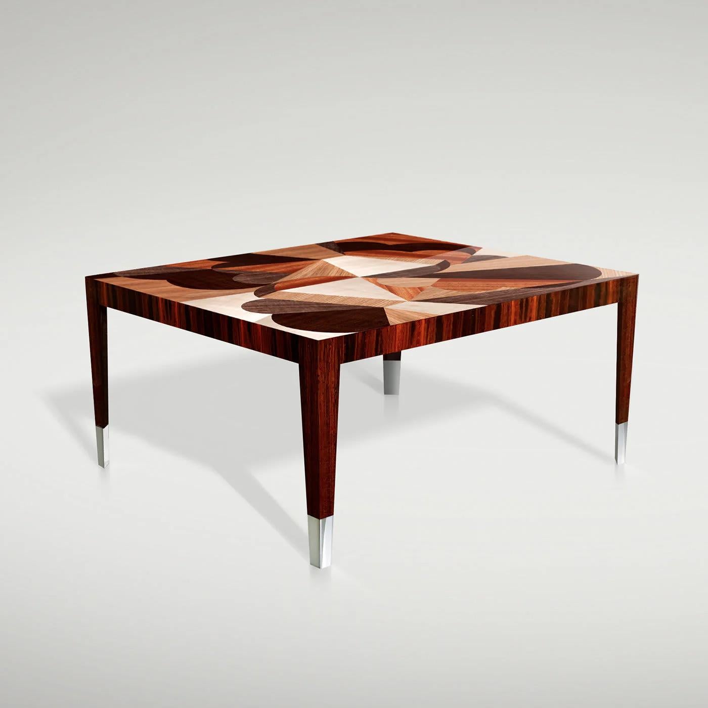 Italian Contemporary Coffee Table Marzia Boaglio Living Room Coffee Table Walnut Wood Brown For Sale