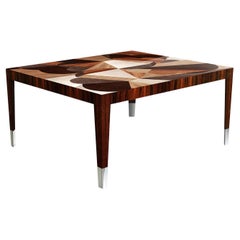 Contemporary Coffee Table Tavolino salotto Marzia Boaglio Walnut Wood Brown