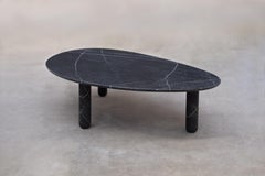 Contemporary Coffee Table Three Legs Rounded Marble