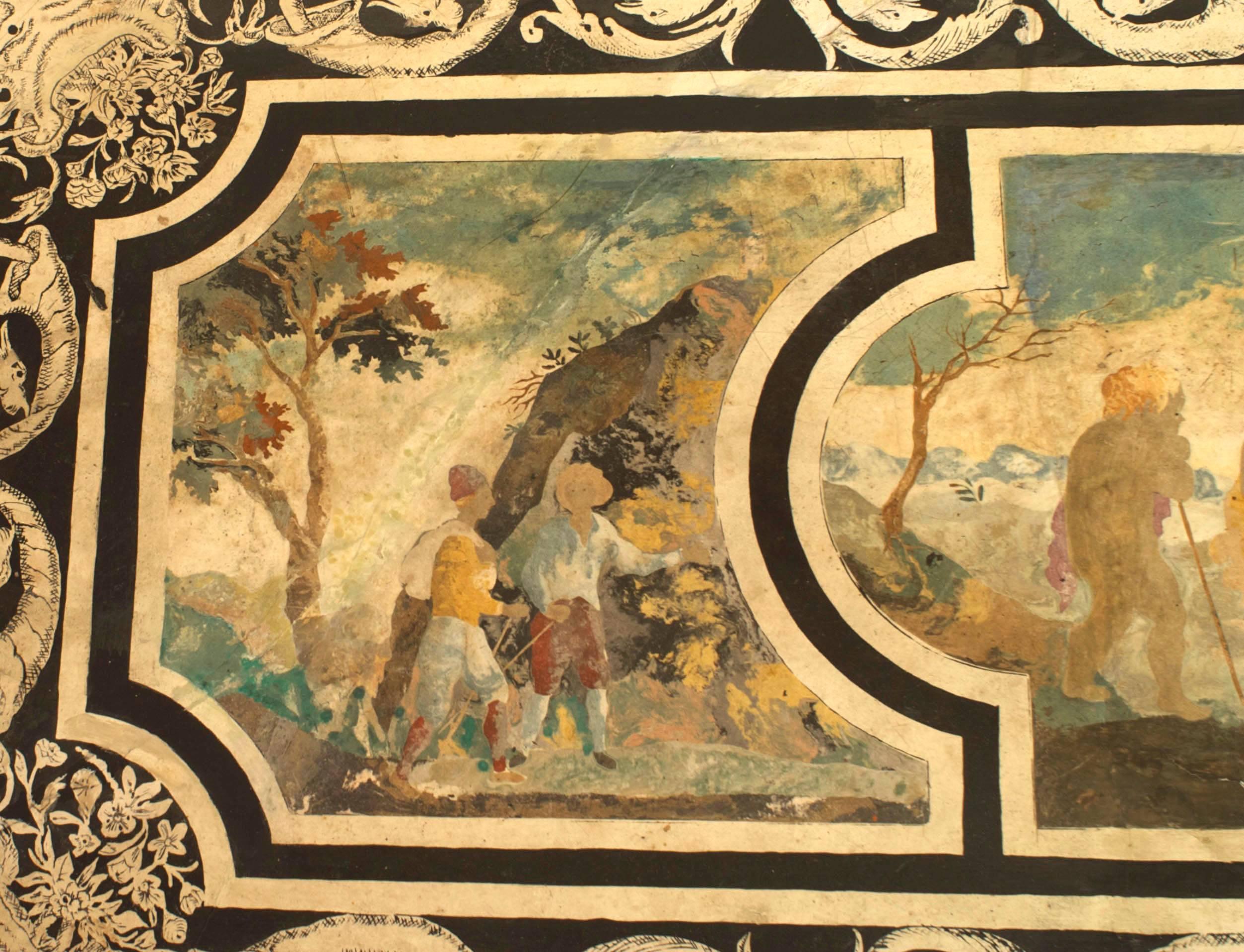 Italienischer Couchtisch im neoklassischen Stil, Scagliola Classical Scene im Zustand „Gut“ im Angebot in New York, NY