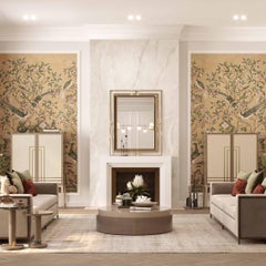 Table basse contemporaine avec plateau laqué et base en bois