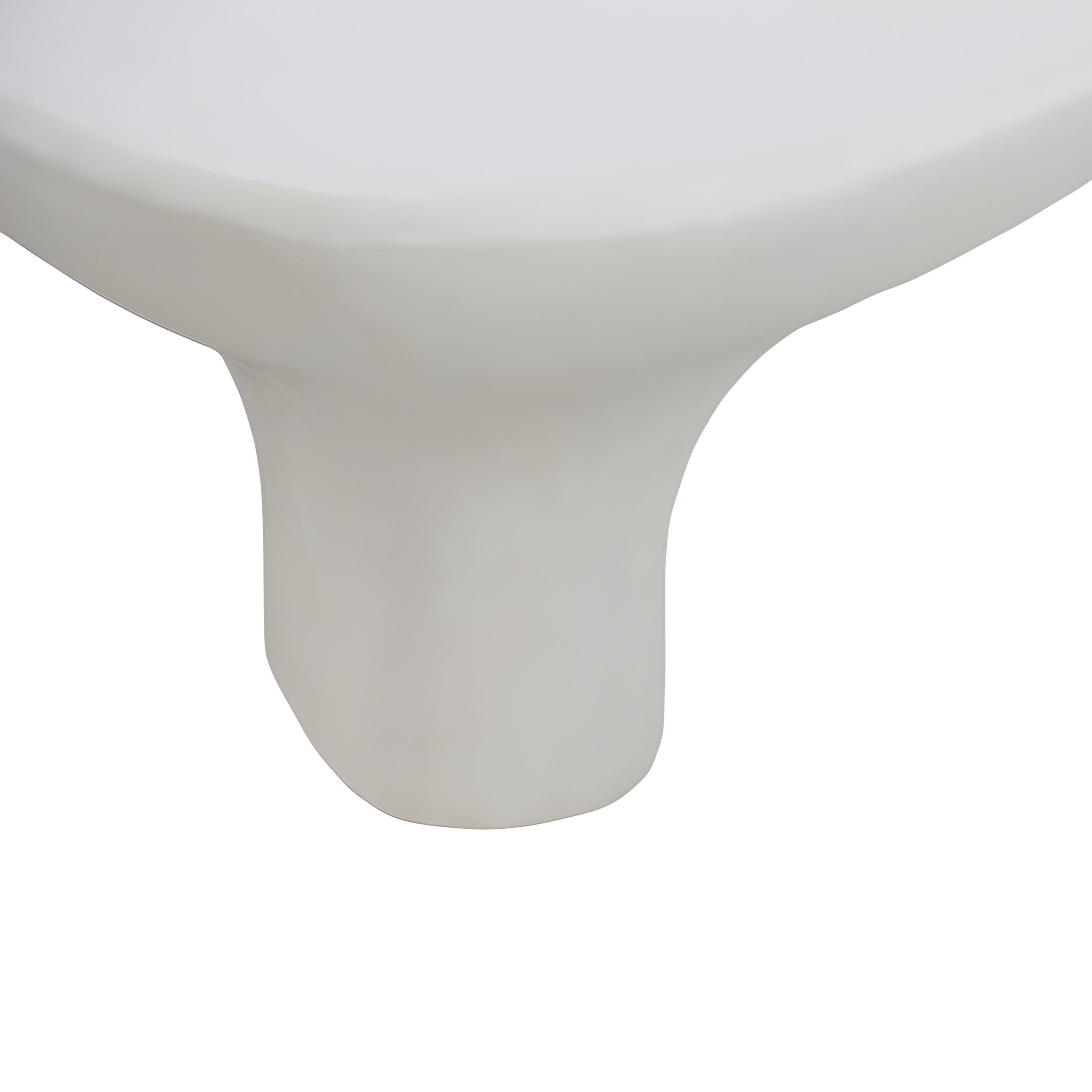 Contemporary Coffee Table with Amorphous Shape, Crafted from Wood with Plaster For Sale 2