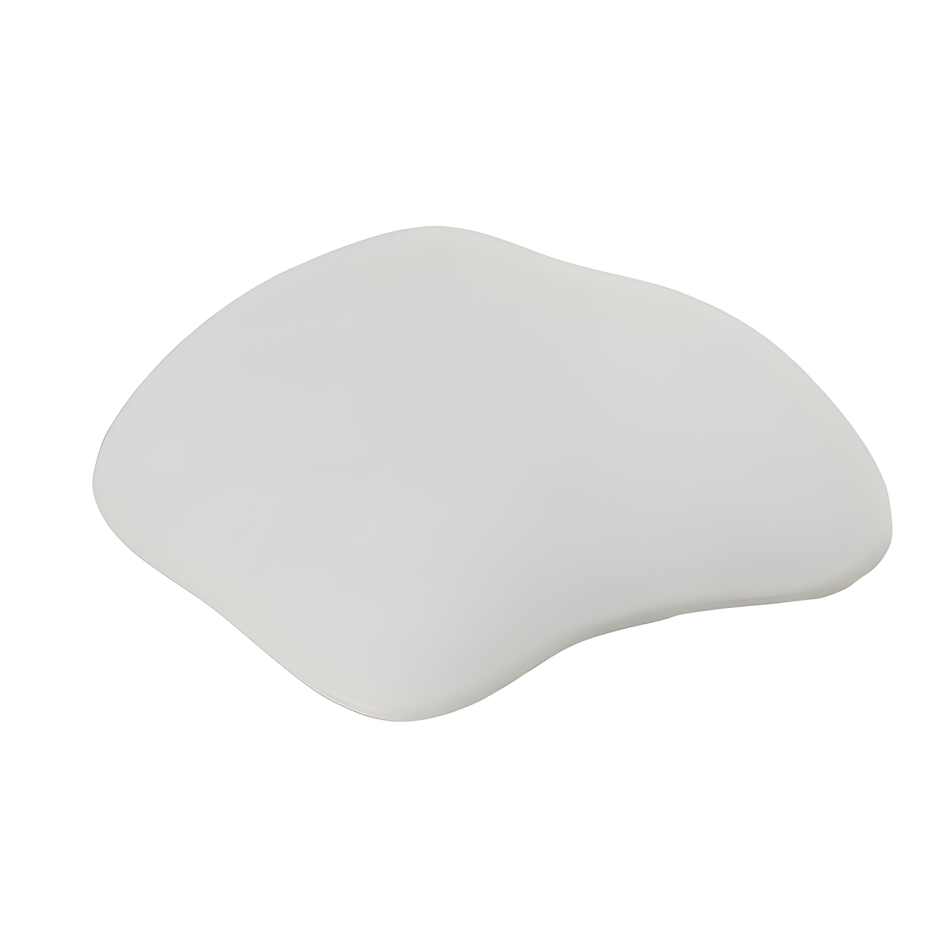 Contemporary Coffee Table with Amorphous Shape, Crafted from Wood with Plaster For Sale 3