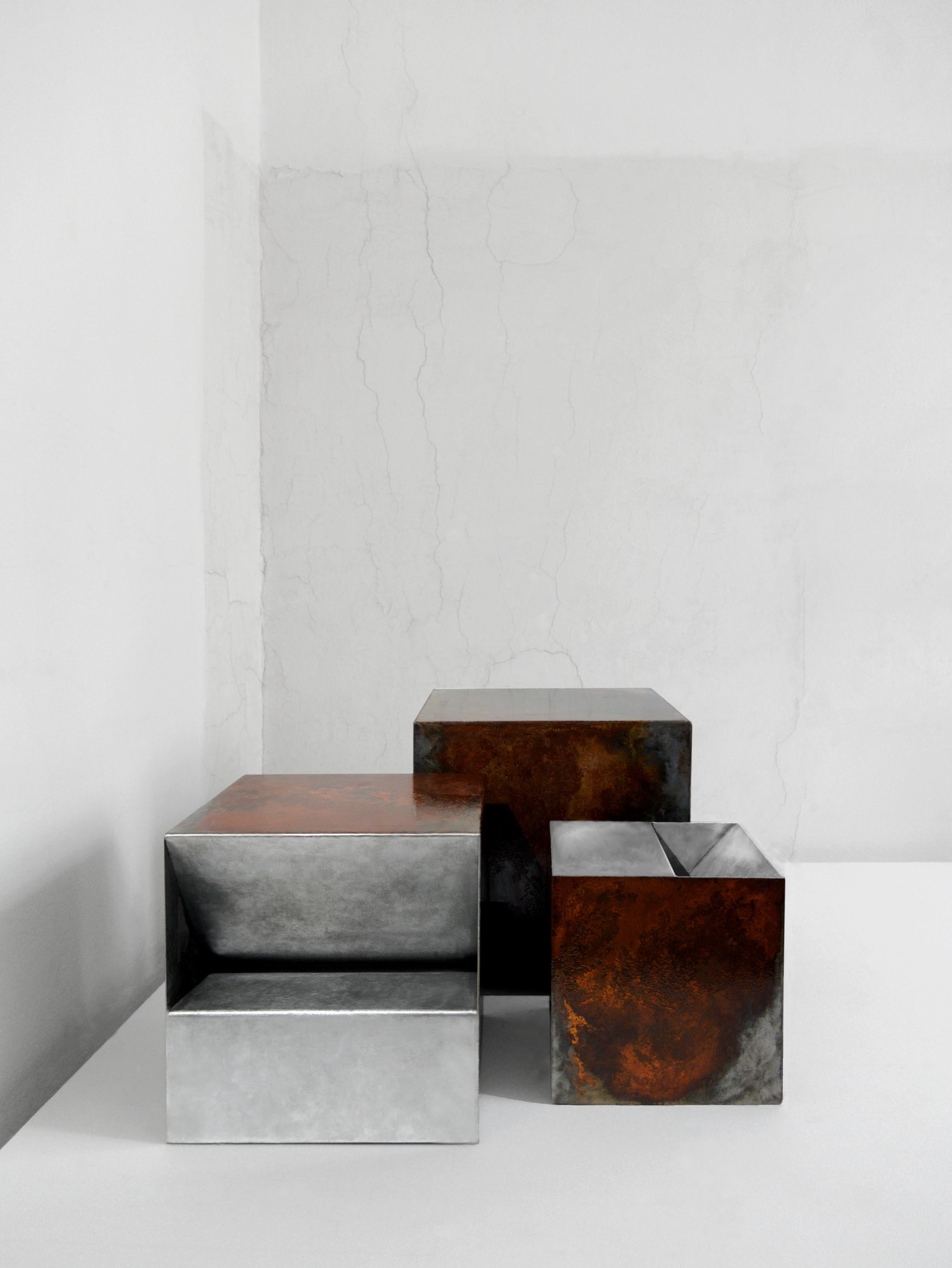 Other Contemporary Coffee Tables by Baker Street Boys, Raw Steel, Hand-Crafted Rust For Sale