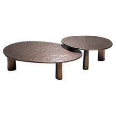 Contemporary Coffee Tables 'Charles', by LINTELOO, Set of 2 Bronze