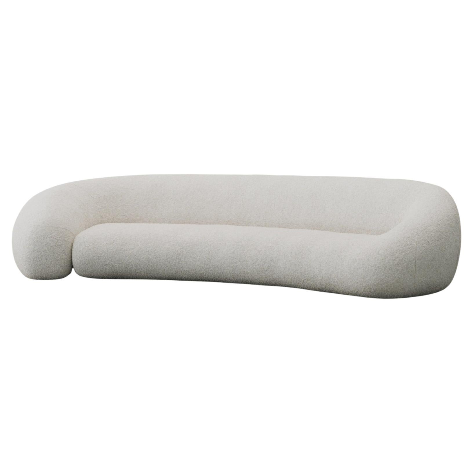 Contemporary Colar curved 3 seater sofa with soft shape