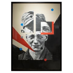 Art contemporain du collage, Comment pleurer II, par l'artiste Erre Gálve, Espagne 2022.