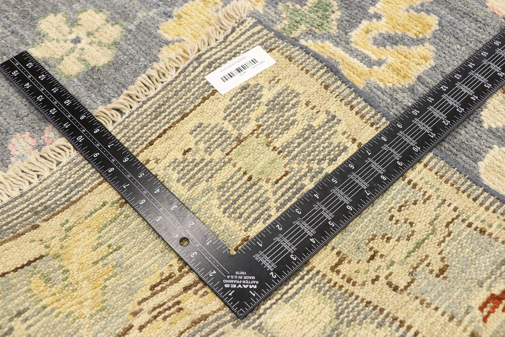 Contemporary Colorful Oushak Rug  In New Condition For Sale In Dallas, TX