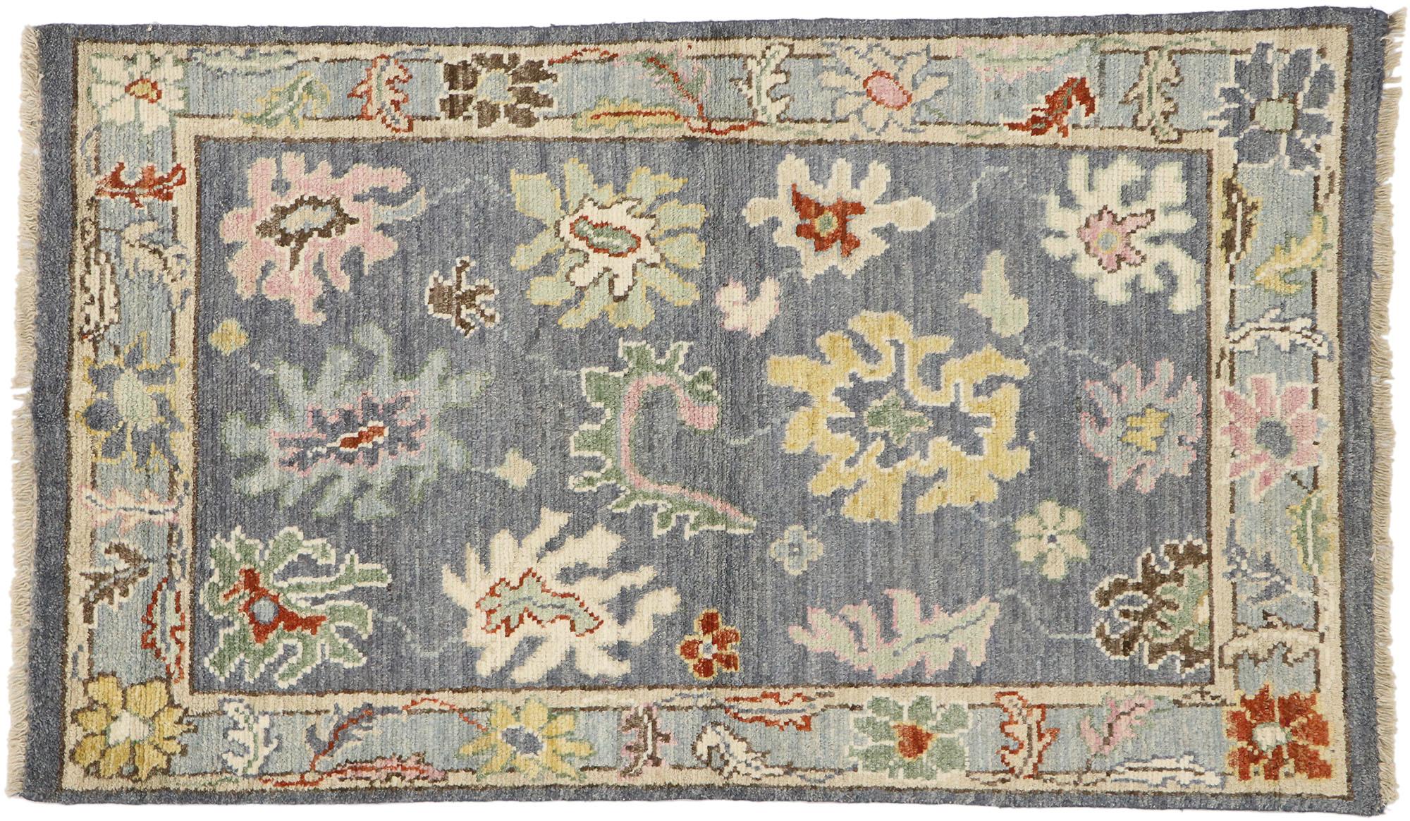 Contemporary Colorful Oushak Rug  For Sale 3
