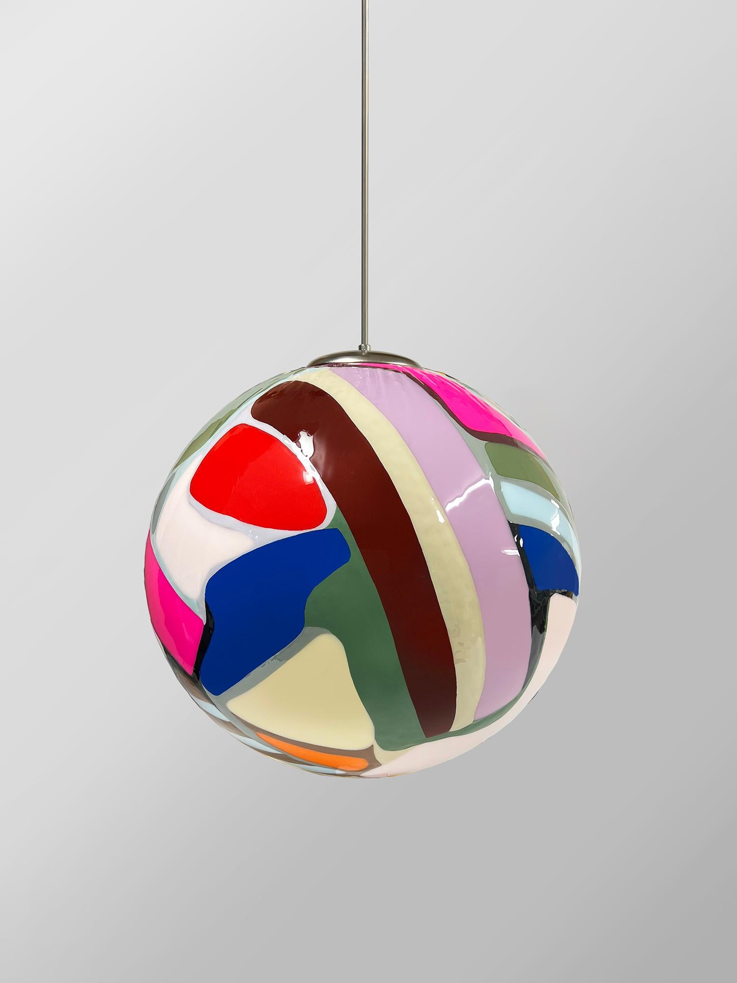 Contemporary Colorful Prism Meta Pendant Light by Elyse Graham For Sale 3