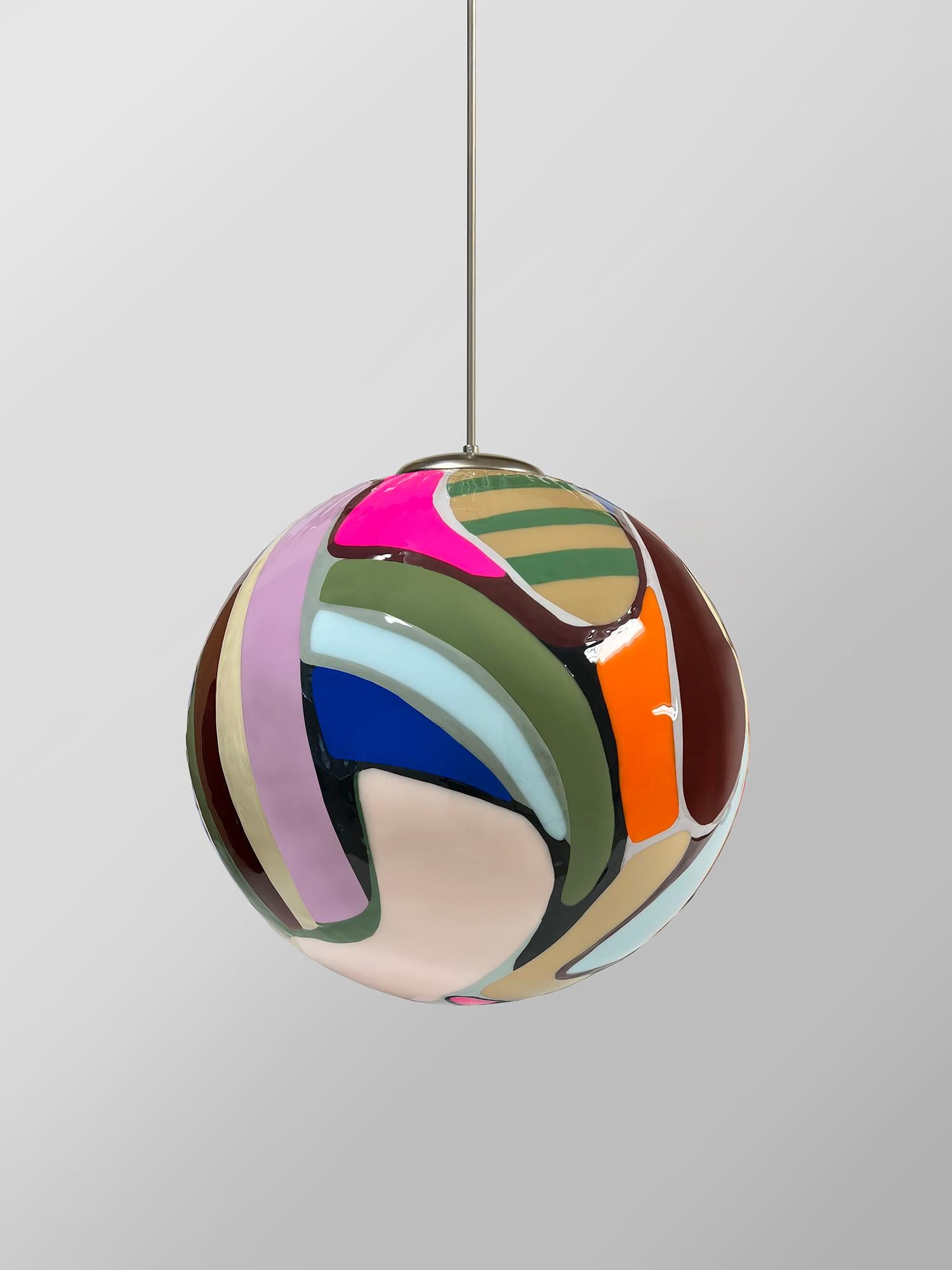 Contemporary Colorful Prism Meta Pendant Light by Elyse Graham For Sale 4