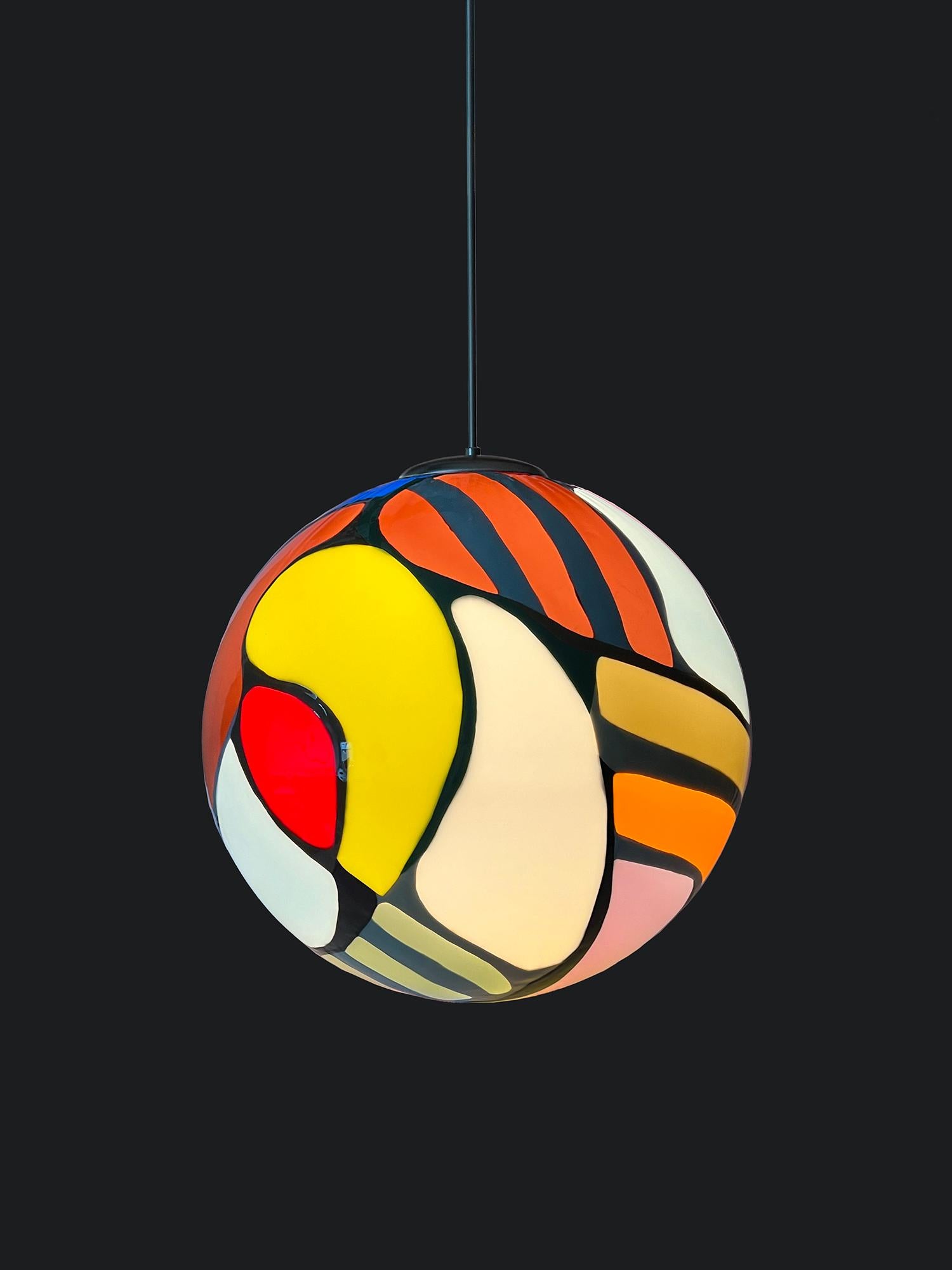Contemporary Colorful Prism Meta Pendant Light by Elyse Graham For Sale 11