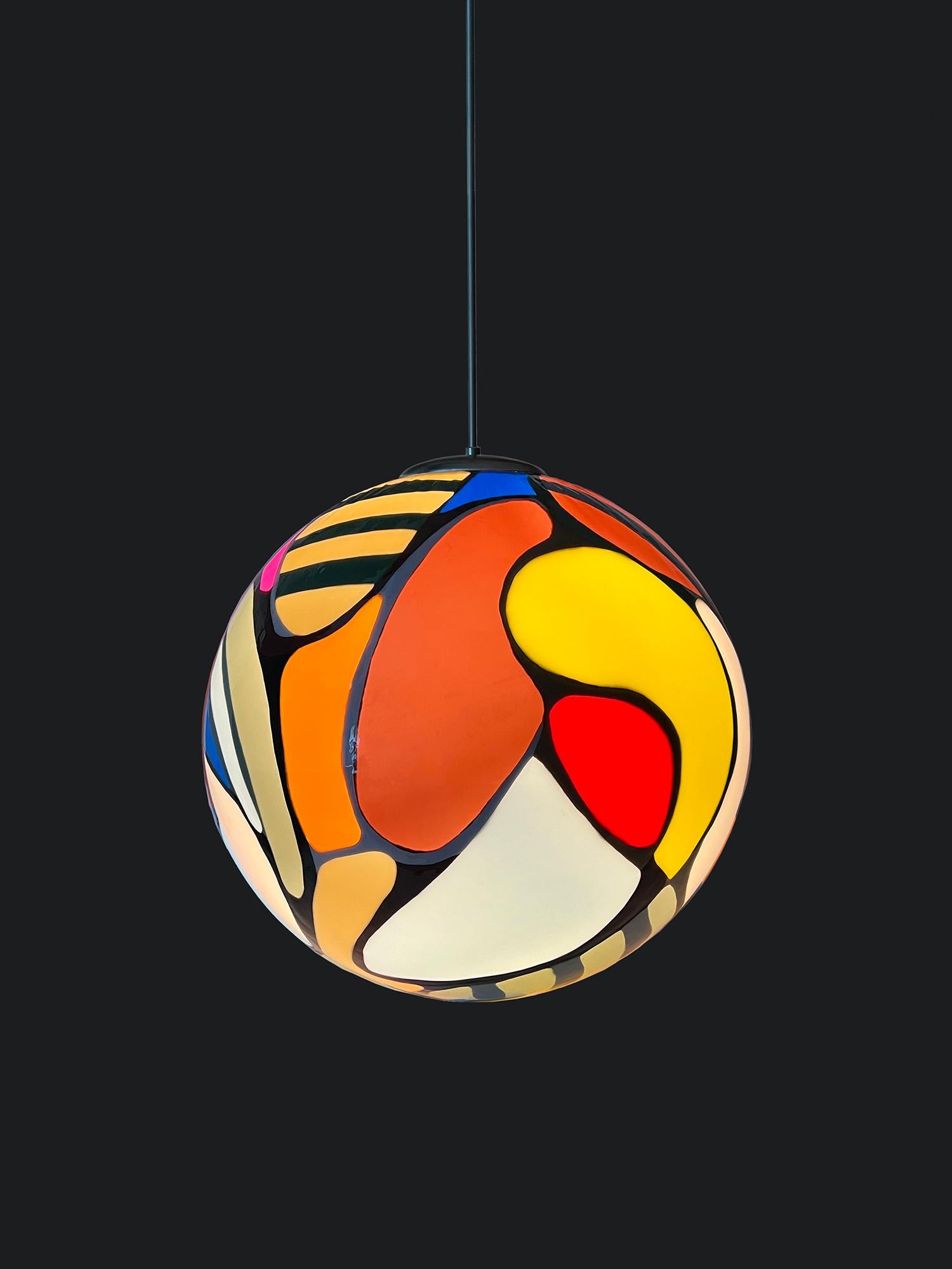 Contemporary Colorful Prism Meta Pendant Light by Elyse Graham For Sale 12