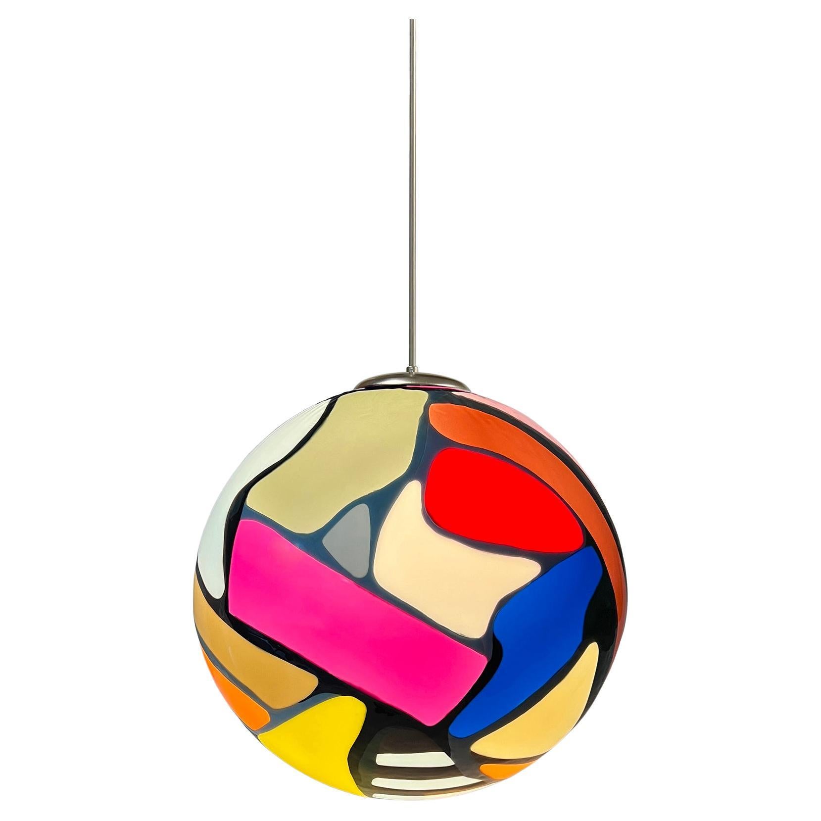 Contemporary Colorful Prism Meta Pendant Light by Elyse Graham For Sale