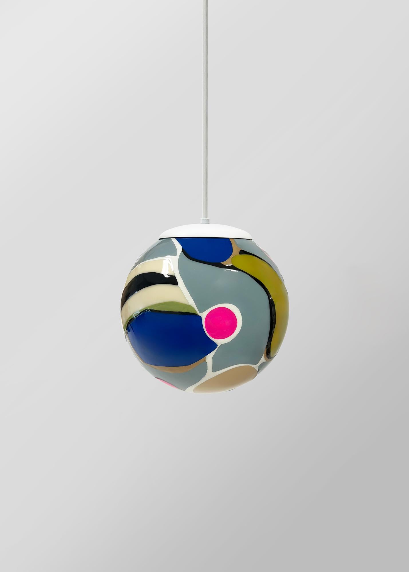 Organico moderno Lampada a sospensione Contemporary Colorful Quark Meta di Elyse Graham in vendita