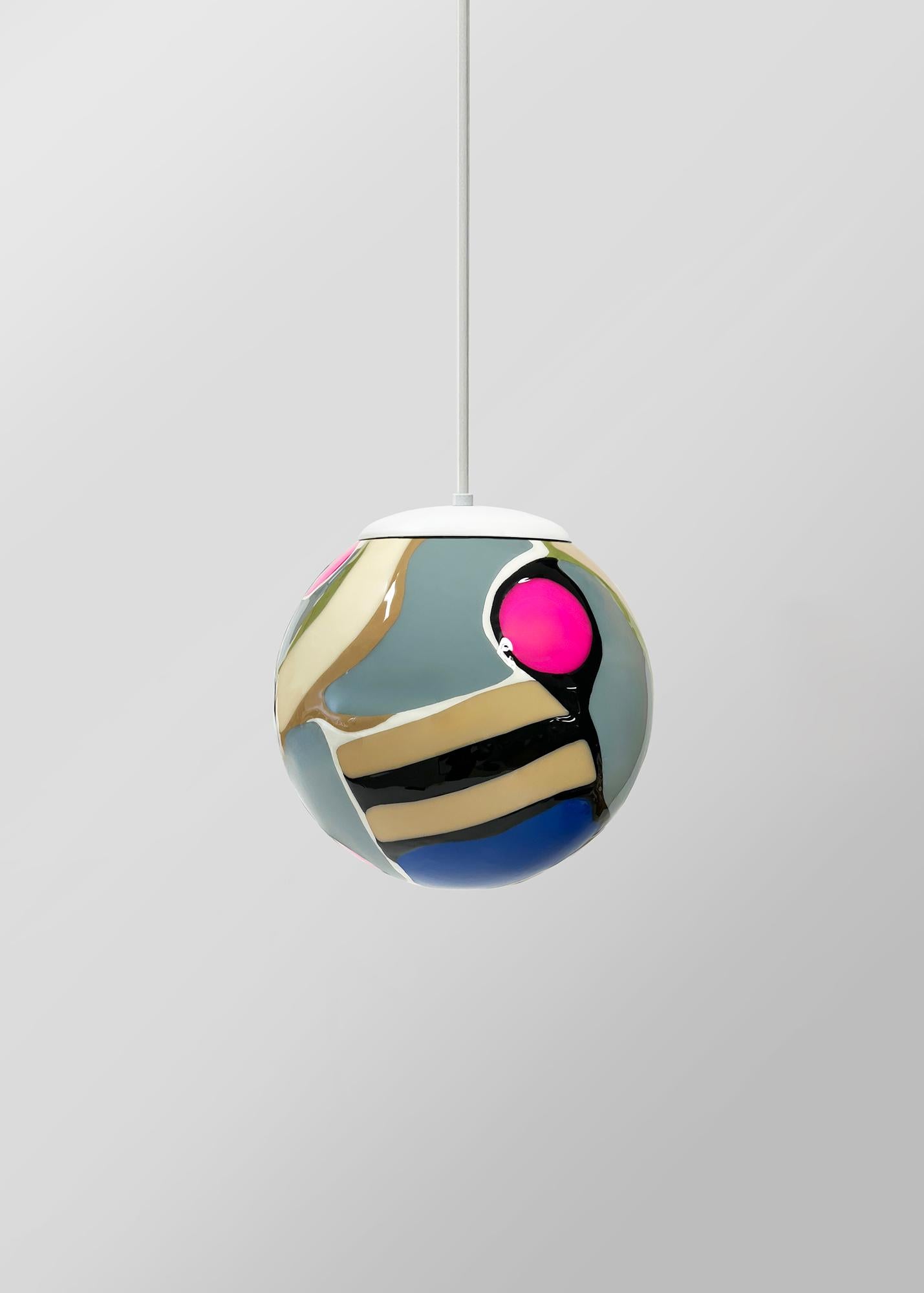 Calco Lampada a sospensione Contemporary Colorful Quark Meta di Elyse Graham in vendita