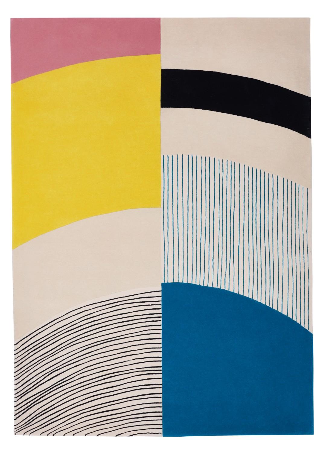 Zeitgenössischer farbenfroher Teppich, inspiriert von Seouls Ästhetik (Moderne) im Angebot