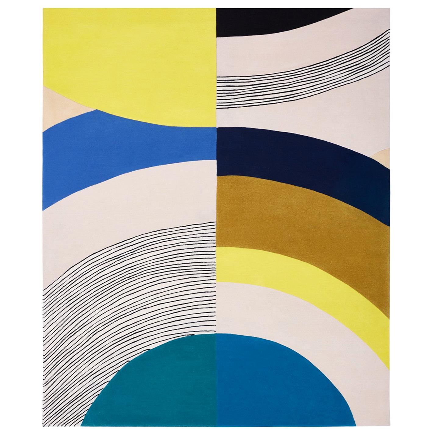 Contemporary Colorful Rug inspired by Shangai's Aesthetic For Sale at ...