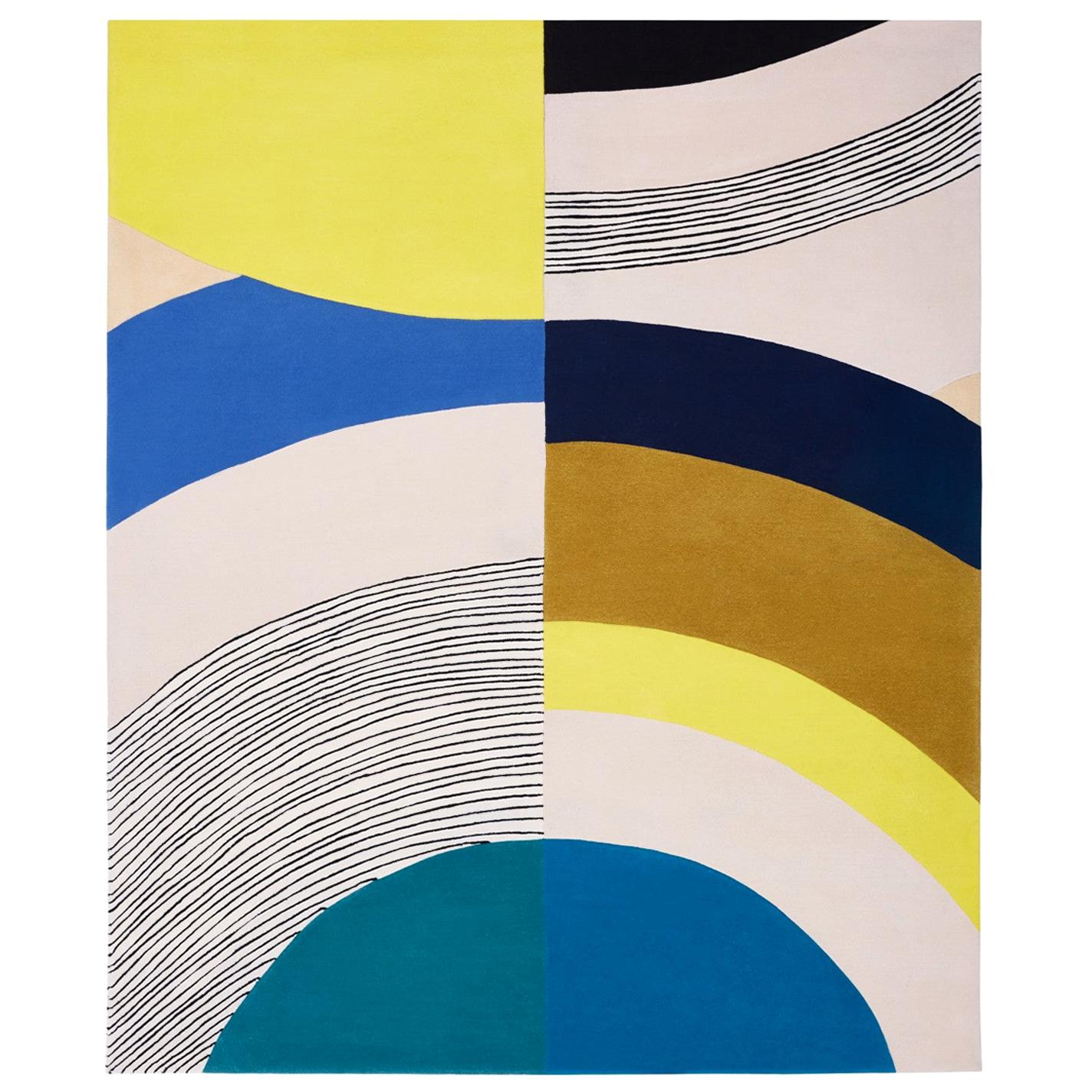 Contemporary Colorful Rug Inspired by Seoul's Aesthetic For Sale