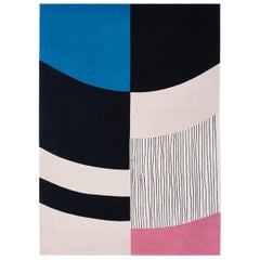 Alfombra contemporánea de colores inspirada en la estética de Seúl
