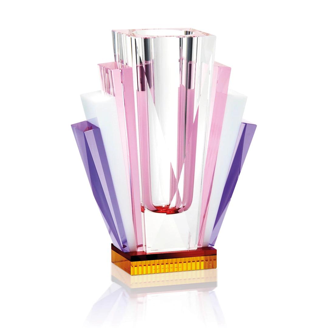 Contemporary Coloured Crystal Vase, Modern Design, Model Béa. For Sale 1