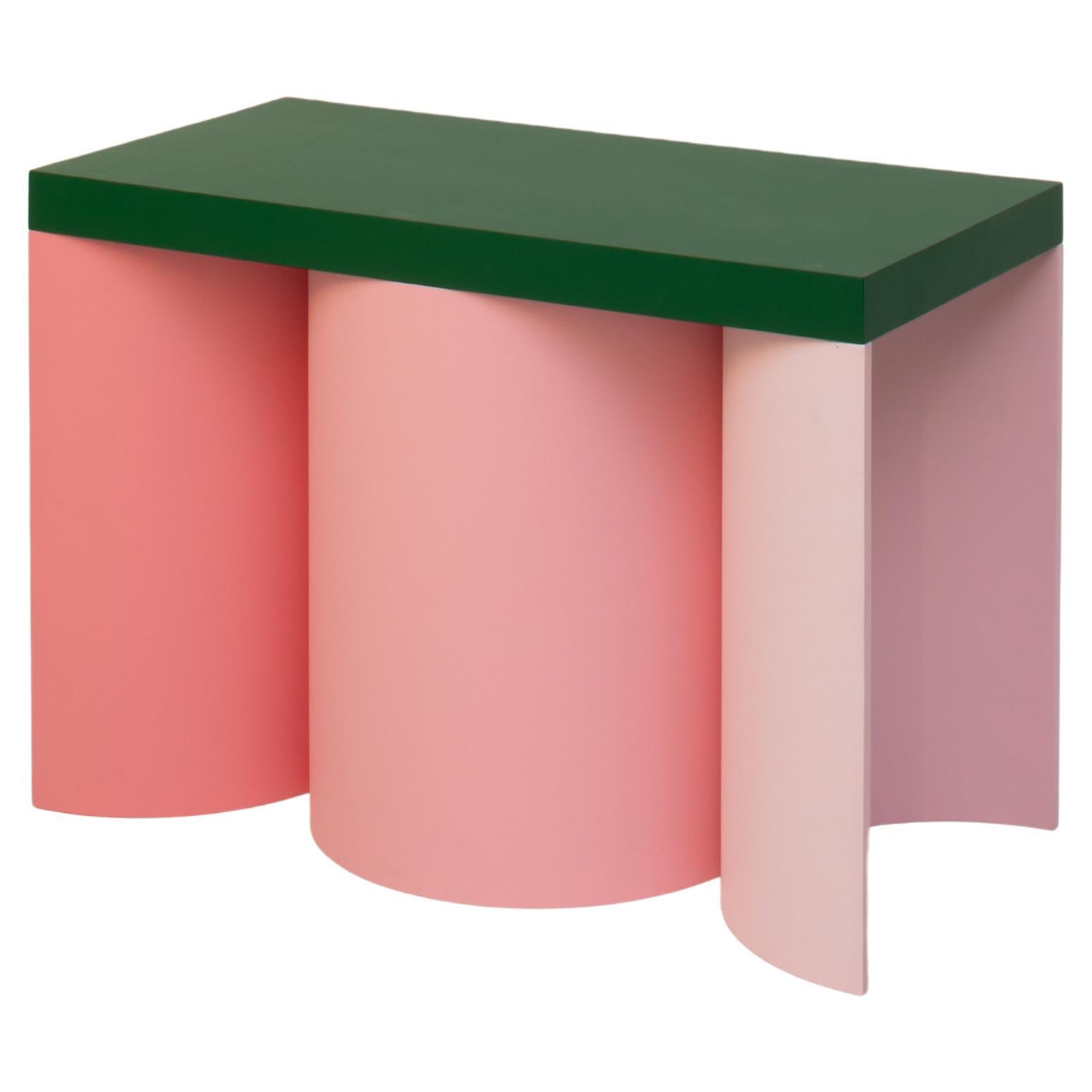 Contemporary Coloured Form Stool 03 in Lacquered Wood