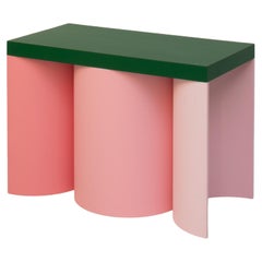Contemporary Coloured Form Stool 03 in Lacquered Wood