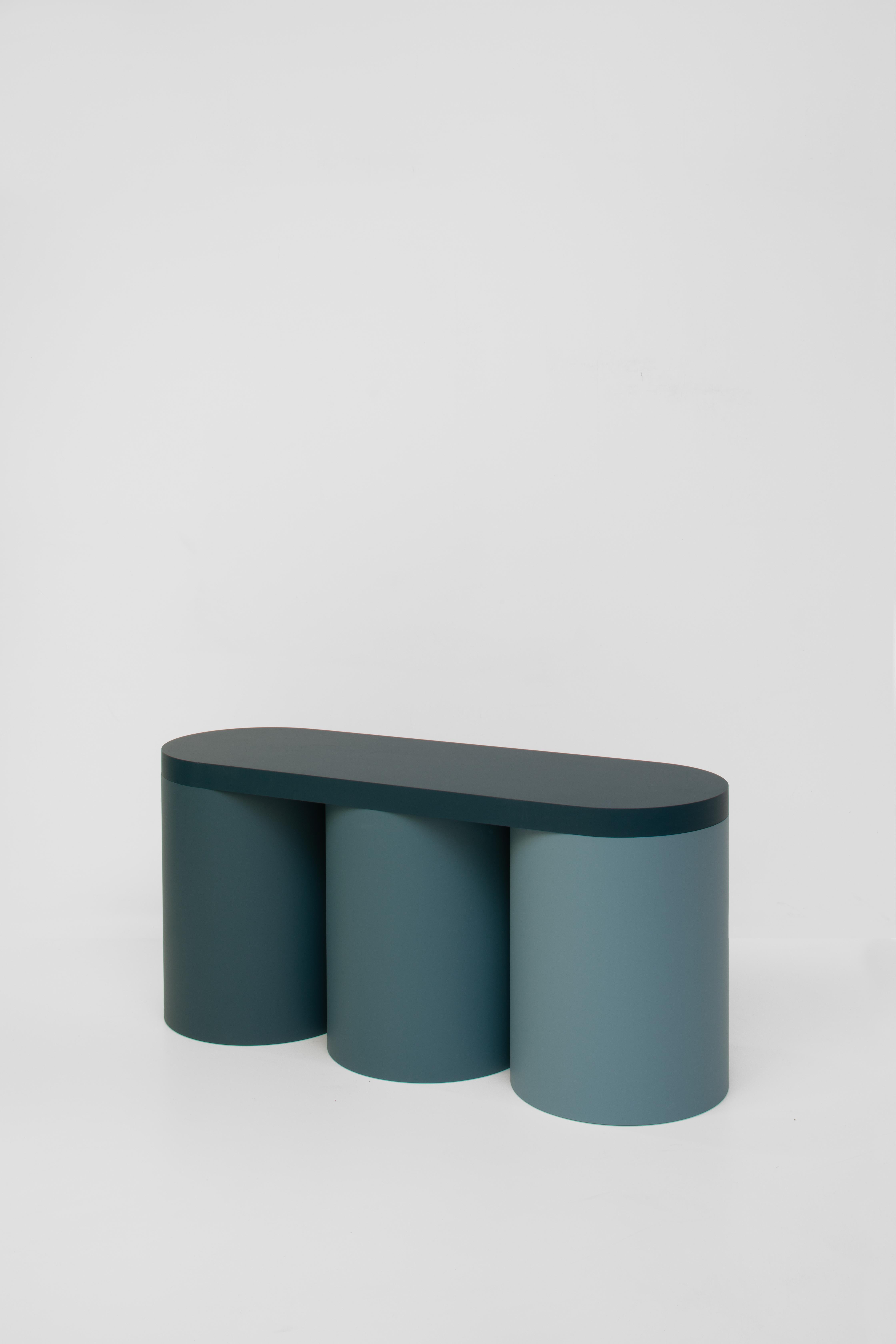 Modern Contemporary Coloured Form Stool 05 in Lacquered Wood For Sale