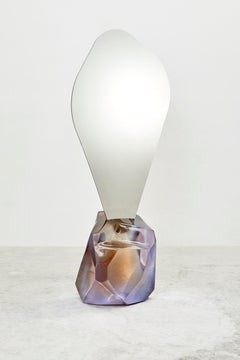 Contemporary colourful Large Purple resin mirror by Cobra Studios