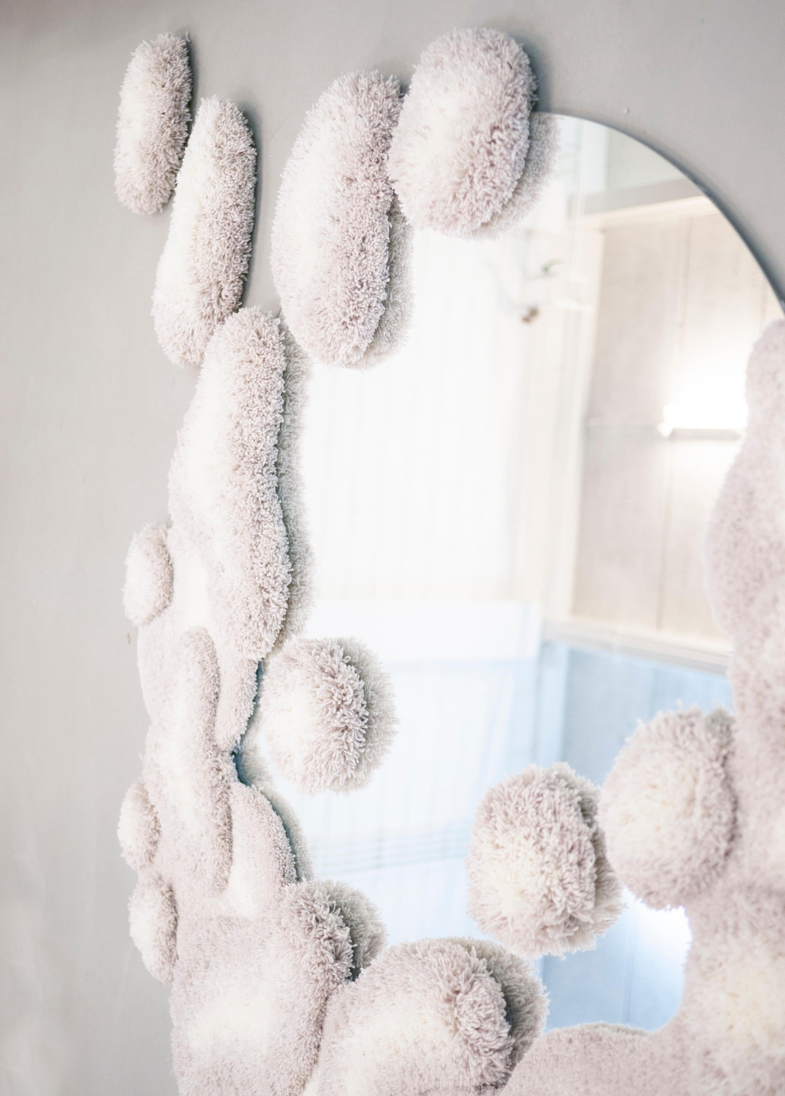 Dutch Contemporary Colourful mirror, Pure Morning portal White Alfie Furry Friends For Sale