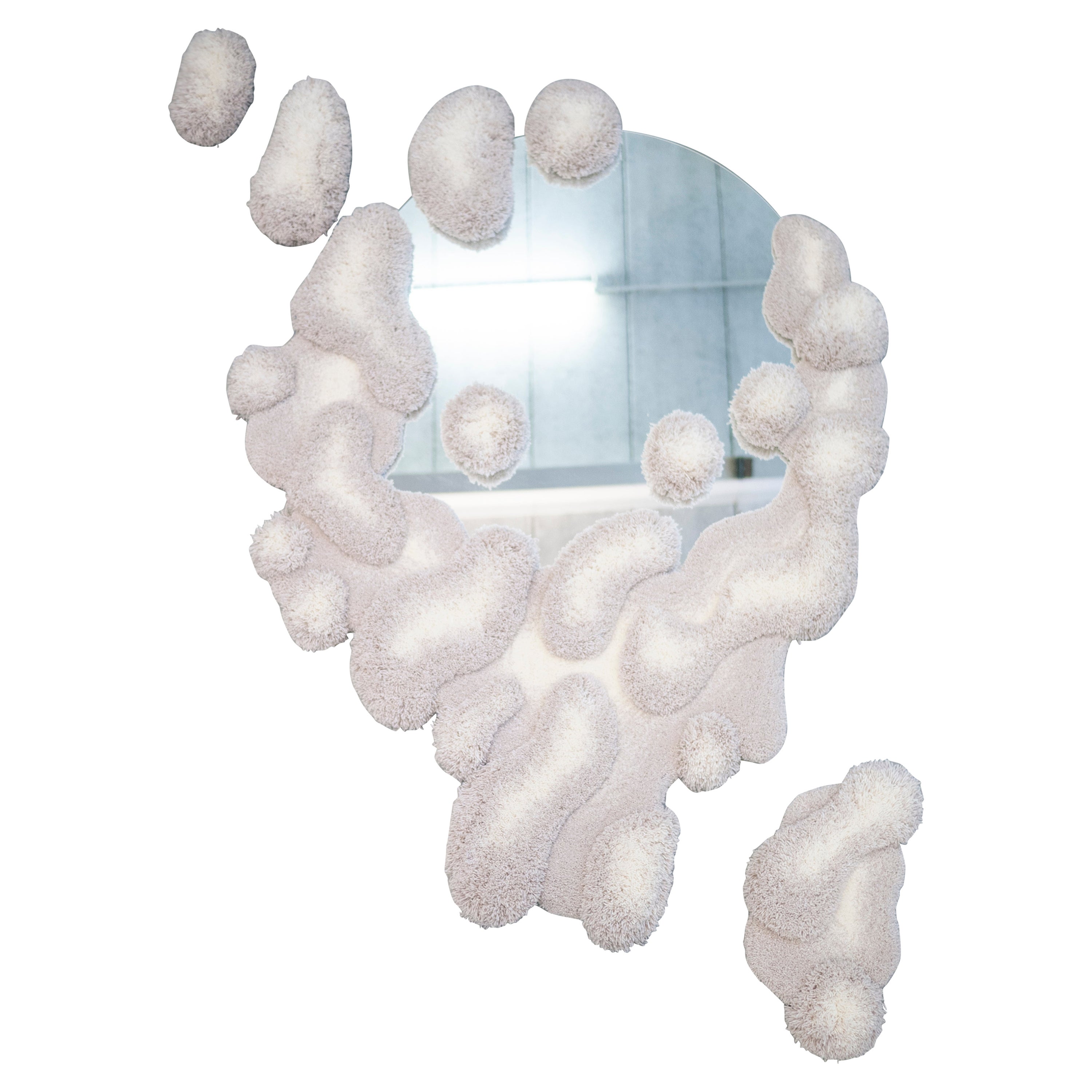 Contemporary Colourful mirror, Pure Morning portal White Alfie Furry Friends