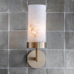 Contemporary Gold Alabaster Compass Wall Light by Tigermoth Lighting