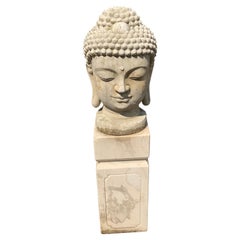 Contemporary French Composite Limestone Buddha