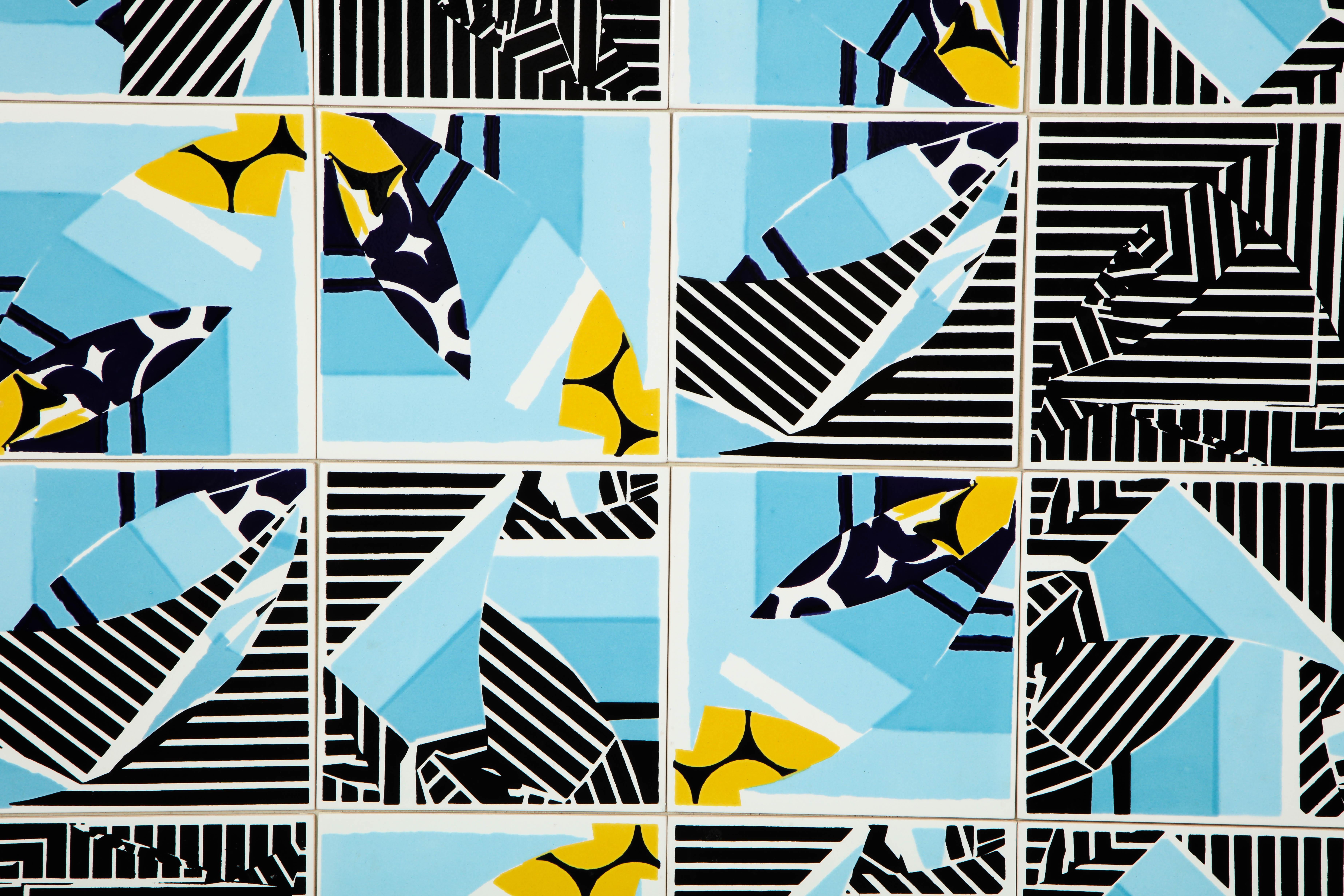 Contemporary Composition with Limited Edition Tiles by Brazilian Designer In New Condition For Sale In Deerfield Beach, FL