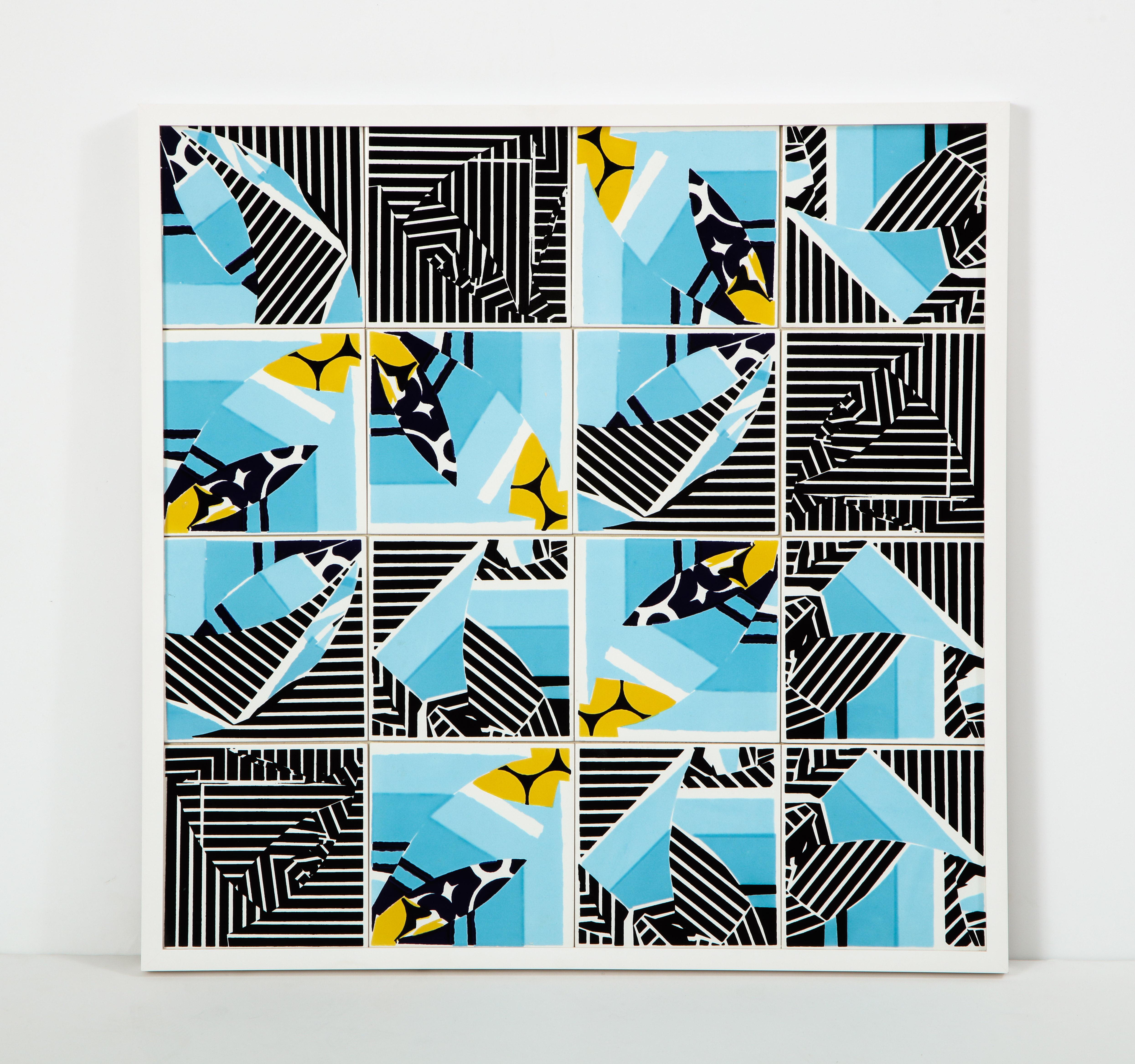 Unique composition with sixteen tiles from the collection 