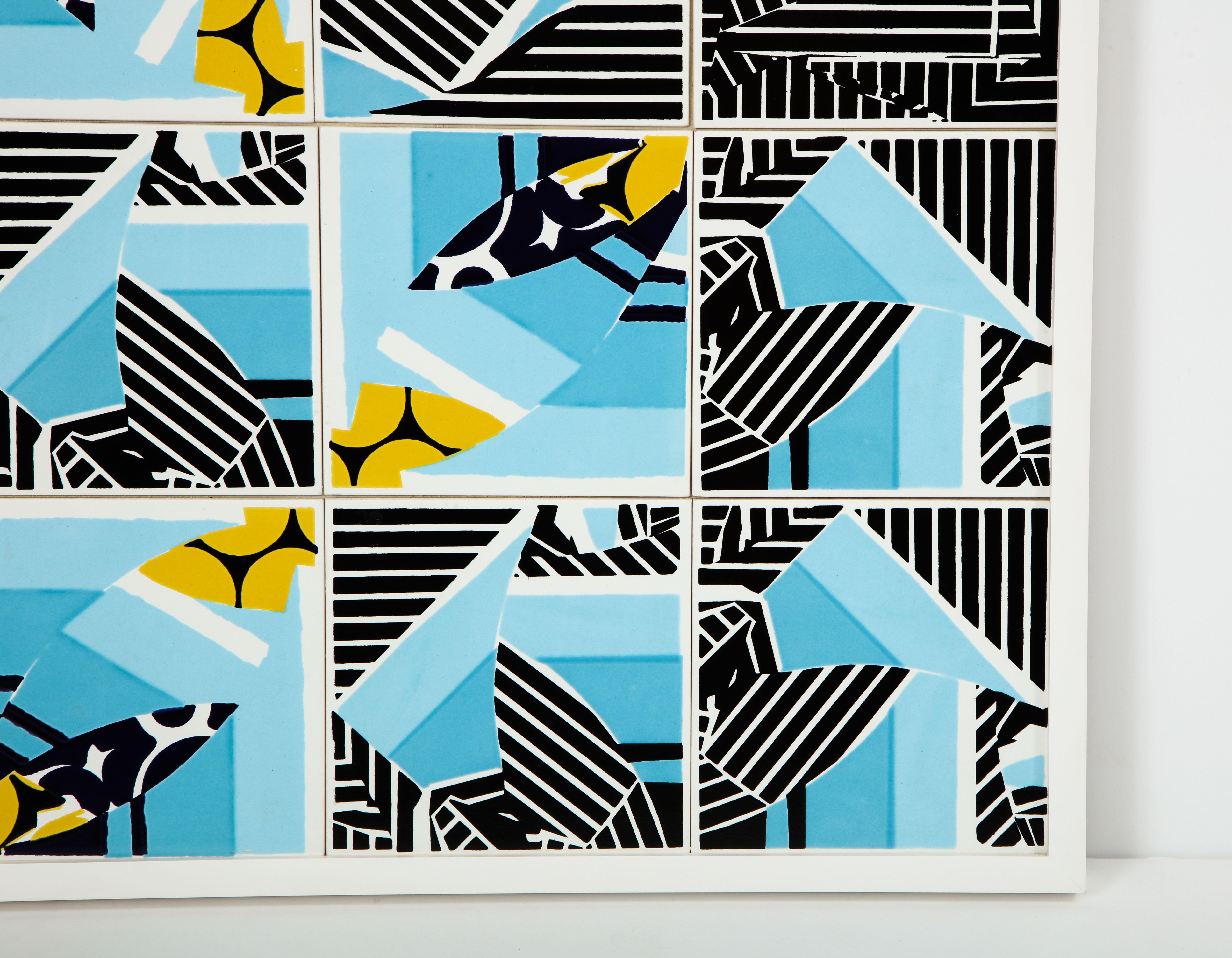 Post-Modern Contemporary Composition with Limited Edition Tiles by Brazilian Designer For Sale
