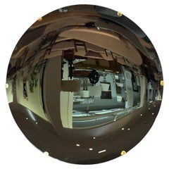 Contemporaneo, vetro concavo, ottone, nero Specchio da parete Modern Age