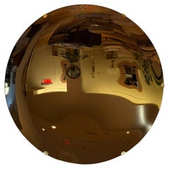 Contemporary, Concave Glass, Brass, Bronze Modern Space Age Wall Mirror