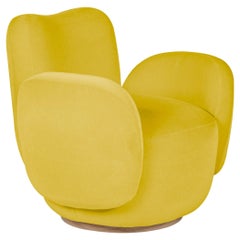 Contemporary Conchula Accent Chair, drehbar, DEDAR Mohair, handgefertigt von Greenapple