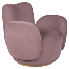 Contemporary Conchula Accent Chair, Swivel, DEDAR Mohair, Handmade by Greenapple