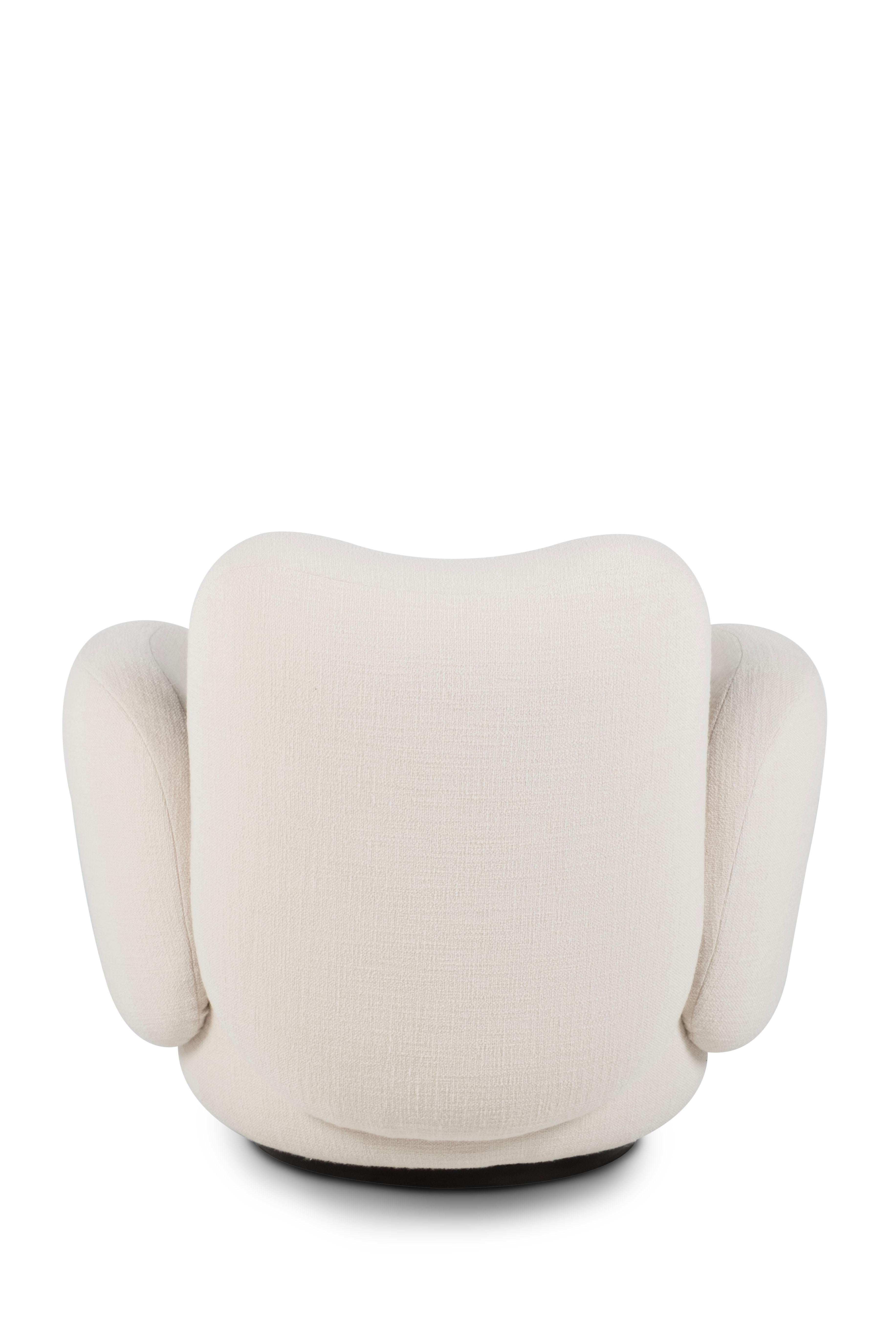 Chaise d'appoint contemporaine Conchula, pivotante, en laine Dedar, faite à la main par Greenapple en vente 4