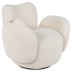Contemporary Conchula Accent Chair, Swivel, DEDAR Wool, Handmade by Greenapple
