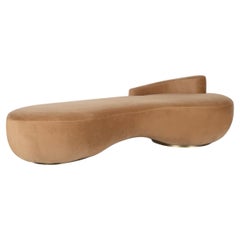 Contemporary Conchula Day Bed, Italian Alpaca, Brass, Handmade by Greenapple