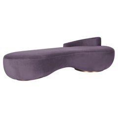 Contemporary Conchula Daybed, Italian Alpaca, Brass, Handmade by Greenapple