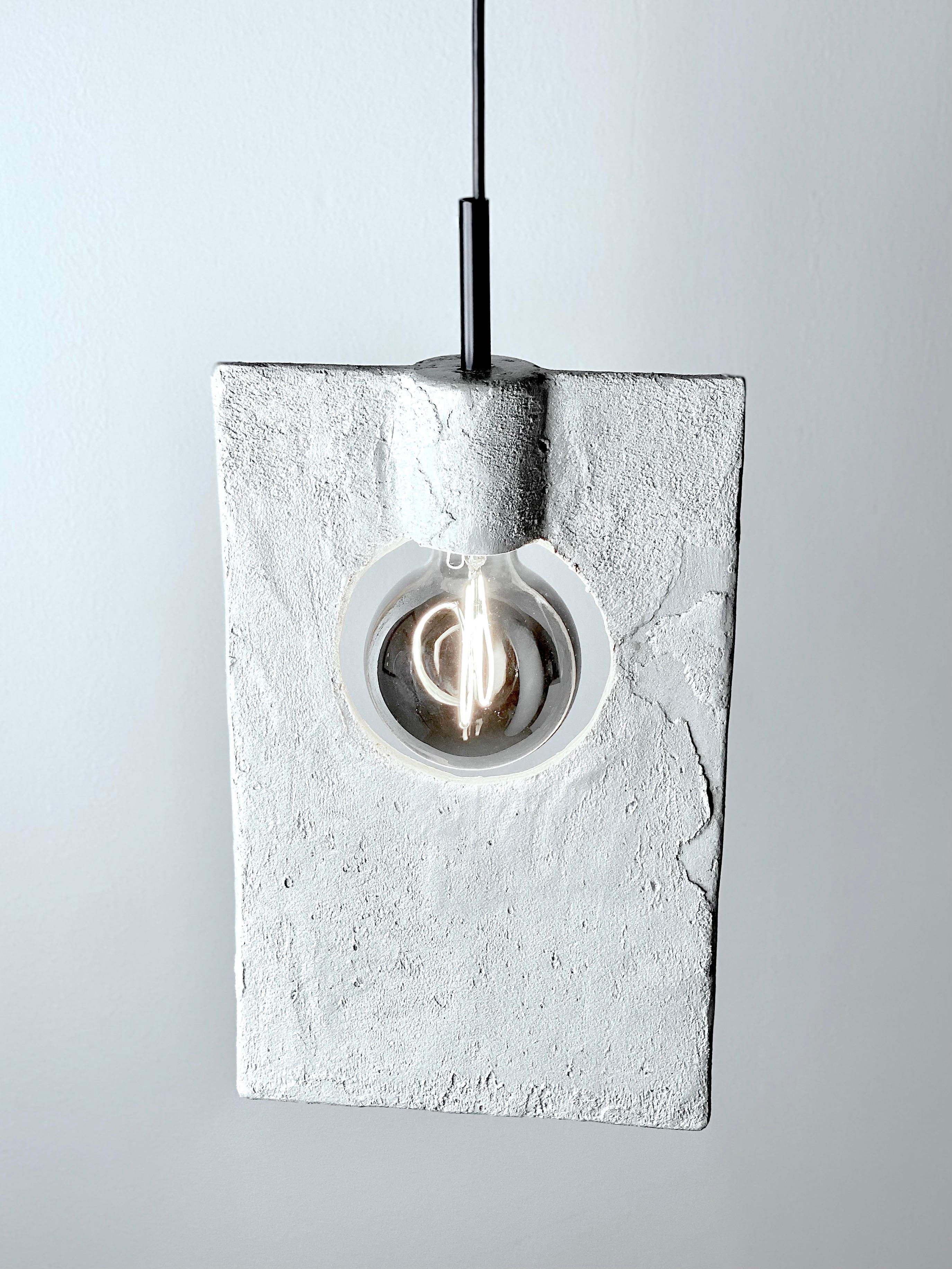 Lampada a sospensione concreta e contemporanea in gres, design minimalista, SMOKE in vendita 6